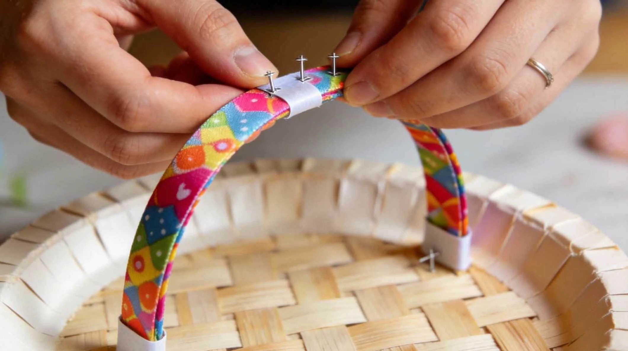 Adorable Easter Paper Plate Basket Weaving