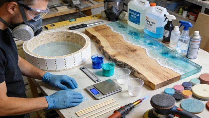 Beach-Style Round Epoxy Coffee Table: A DIY Guide