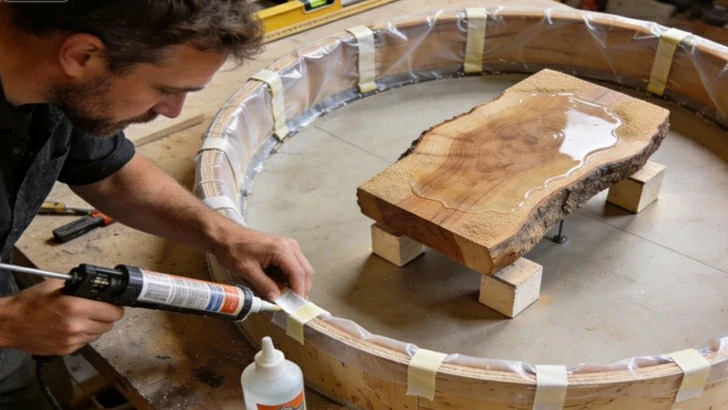 Beach-Style Round Epoxy Coffee Table: A DIY Guide