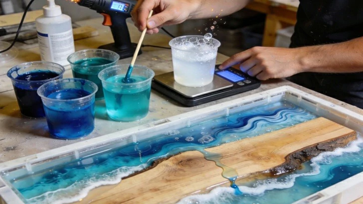 Beach-Style Round Epoxy Coffee Table: A DIY Guide