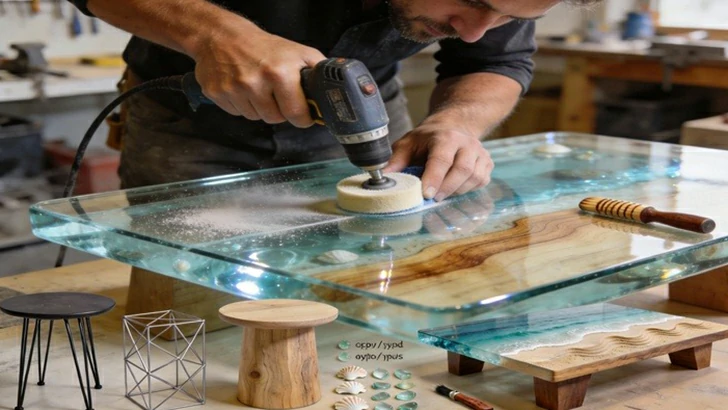 Beach-Style Round Epoxy Coffee Table: A DIY Guide