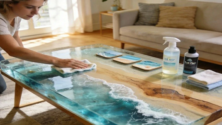 Beach-Style Round Epoxy Coffee Table: A DIY Guide