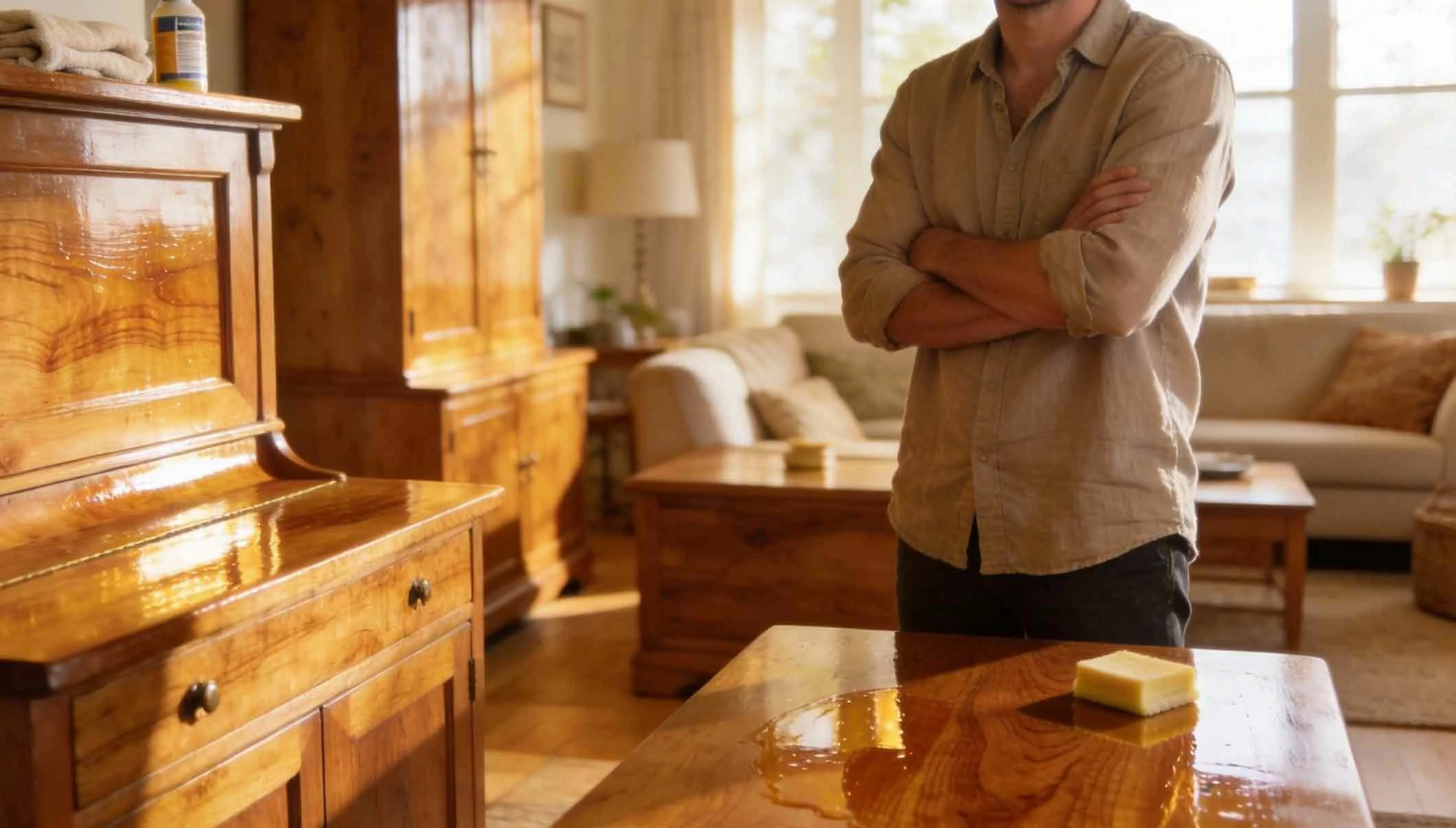 DIY Natural Wood Furniture Polish