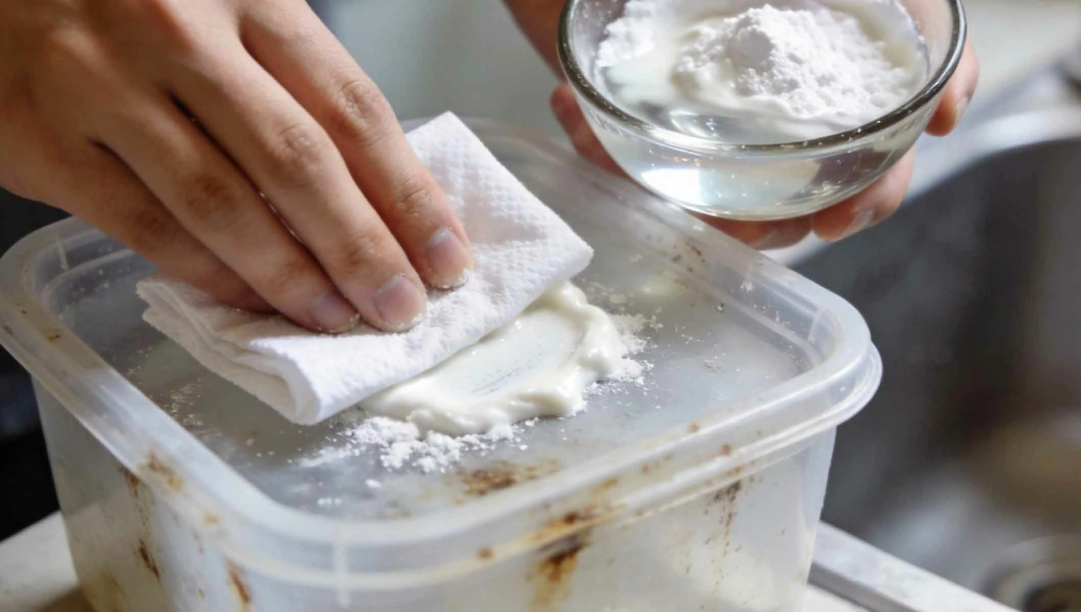 How to Clean Tupperware Stains with a Paper Towel
