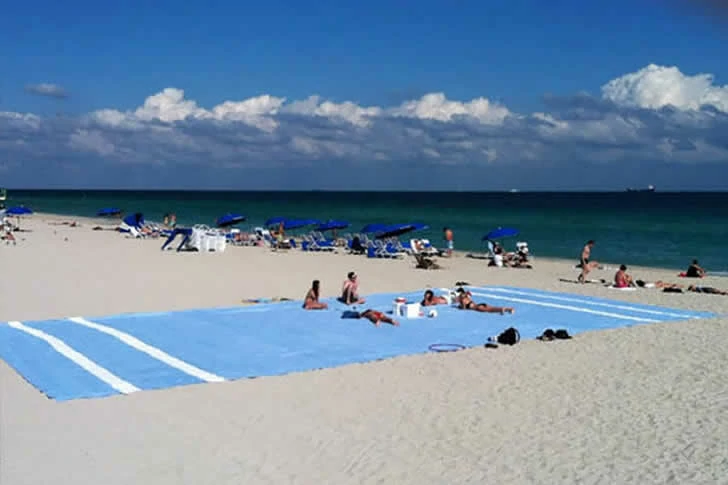 Holidaymakers did not expect the beach to be so