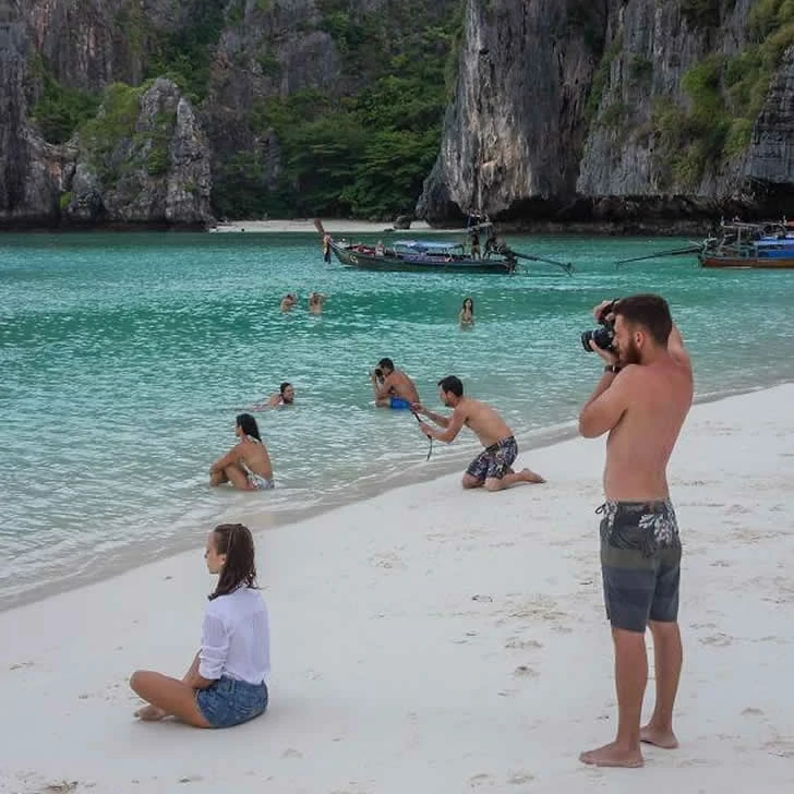 Holidaymakers did not expect the beach to be so