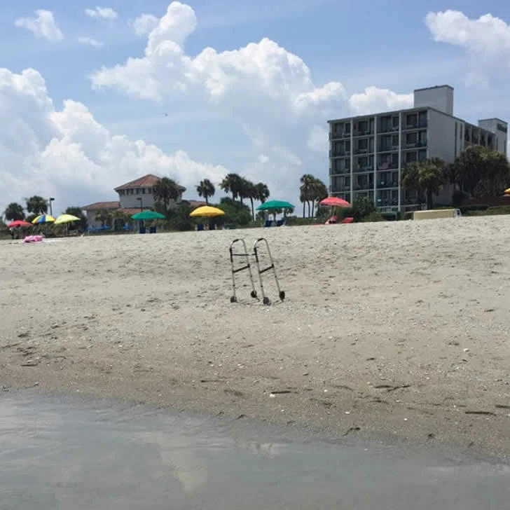 Holidaymakers did not expect the beach to be so