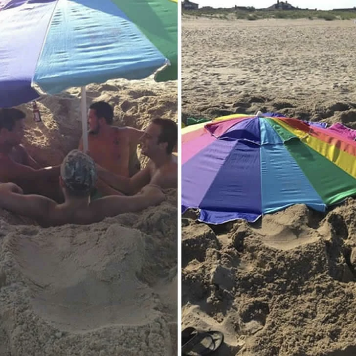 Holidaymakers did not expect the beach to be so
