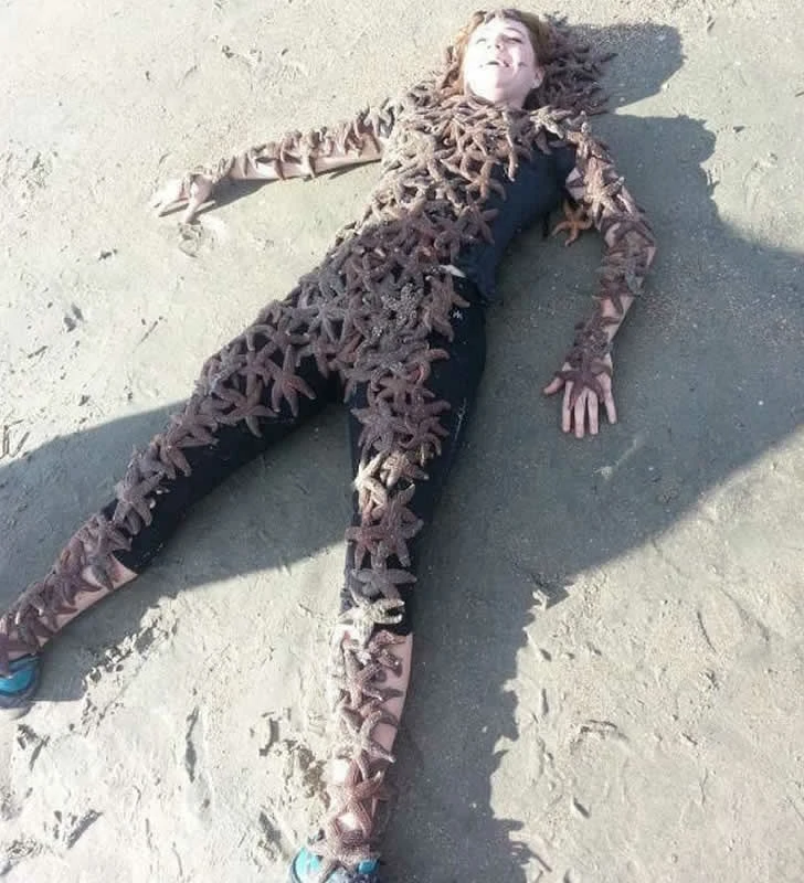 Holidaymakers did not expect the beach to be so