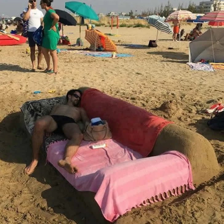 Holidaymakers did not expect the beach to be so
