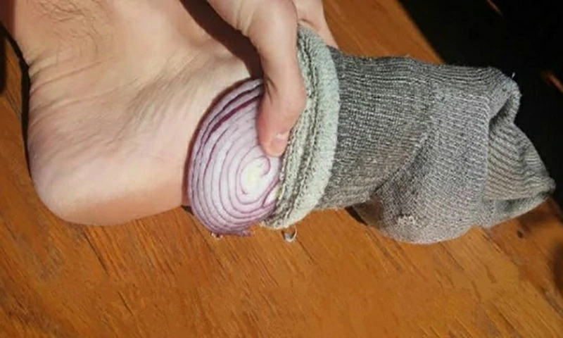 Put an onion under your feet while you sleep and see what happens