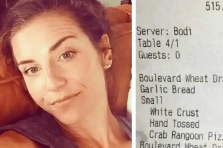 The waitress wrote a letter to her father without her mother's knowledge