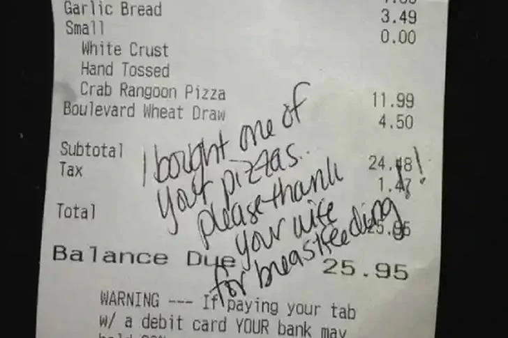 The waitress wrote a letter to her father without her mother's knowledge