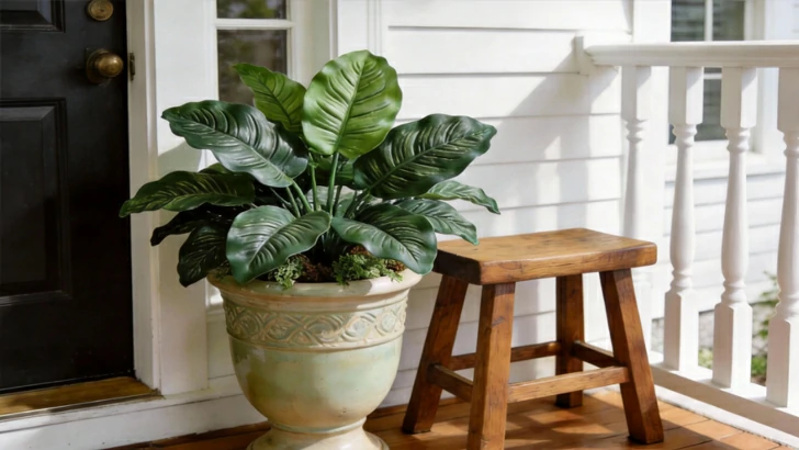 Upcycled Project: Faux Planter Trash Can & Stool Makeover